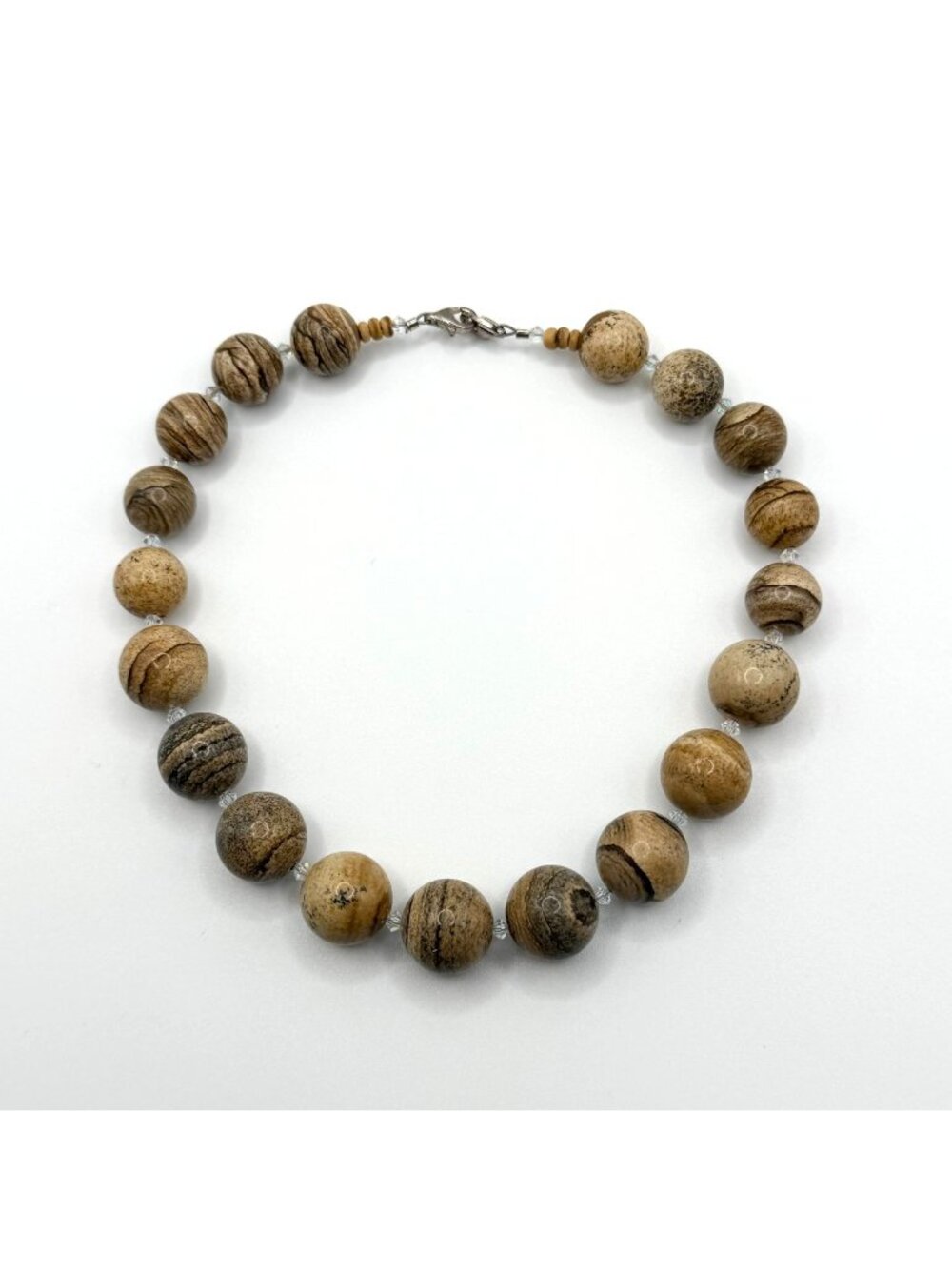 925 Silver Natural Picture Jasper Necklace